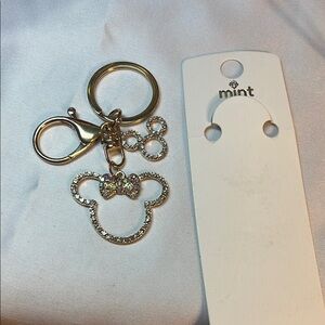 Mini Mouse Rhinestone Keychain